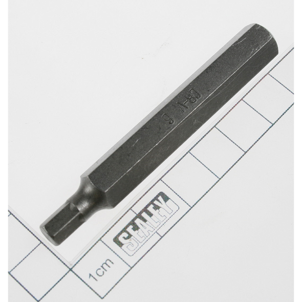 Sealey Hex bit 06mm,long:10mm shank