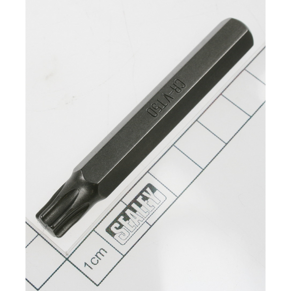 Sealey Torx bit t50,long:10mm shank