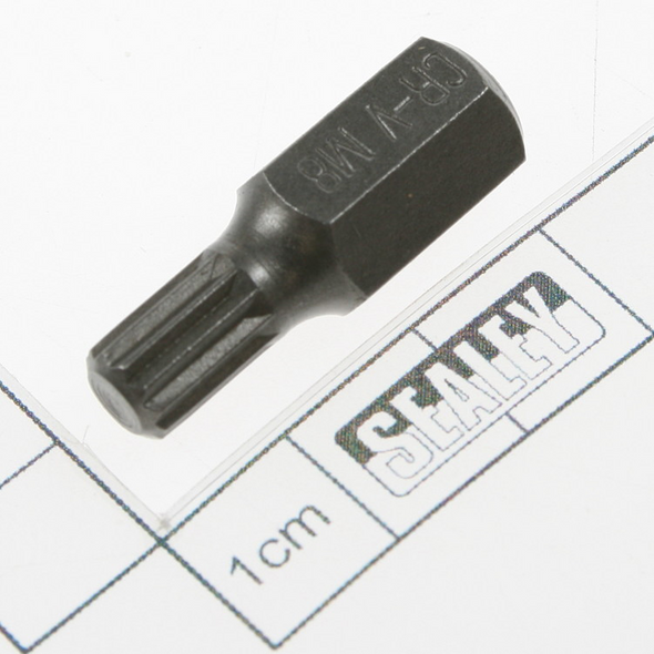 Sealey Xzn bit m08,short:10mm shank (spline)