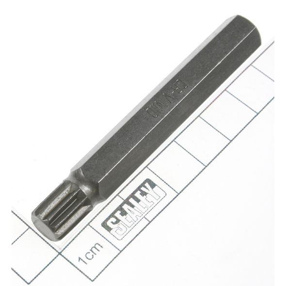 Sealey Xzn bit m10,long:10mm shank (spline)