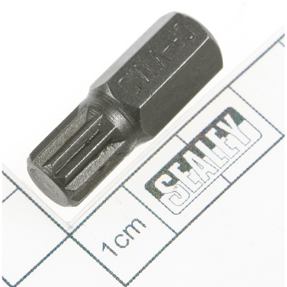Sealey Xzn bit m10,short:10mm shank (spline)