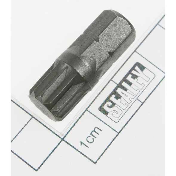 Sealey Xzn bit m12,short:10mm shank (spline)