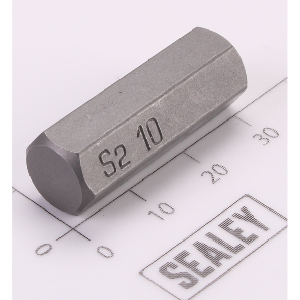 Sealey Hex Bit; 10mm x 30mm 'Platinum Series'