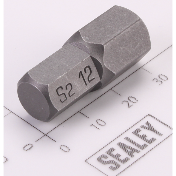Sealey Hex Bit; 12mm x 30mm 'Platinum Series'