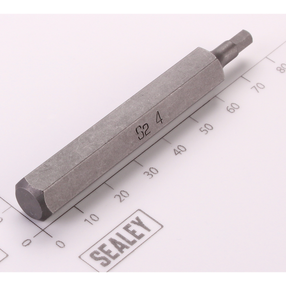 Sealey Hex Bit; 4mm x 75mm 'Platinum Series'