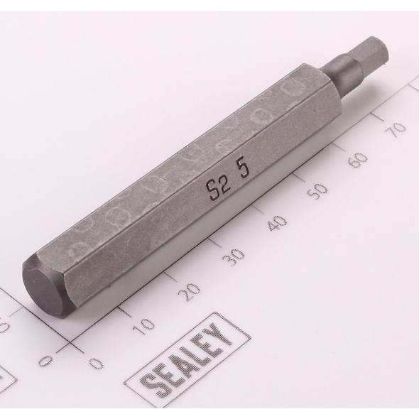 Sealey Hex Bit; 5mm x 75mm 'Platinum Series'