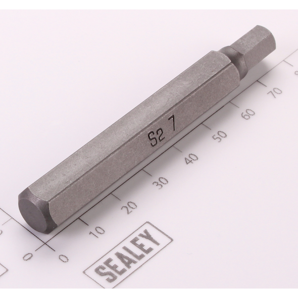 Sealey Hex Bit; 7mm x 75mm 'Platinum Series'