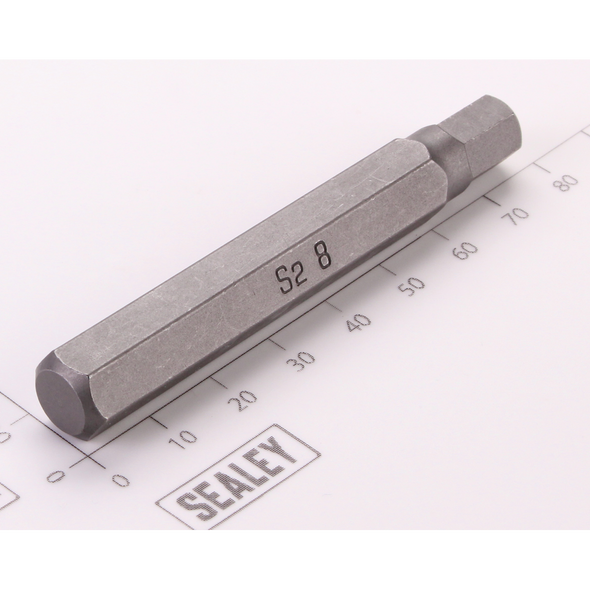 Sealey Hex Bit; 8mm x 75mm 'Platinum Series'