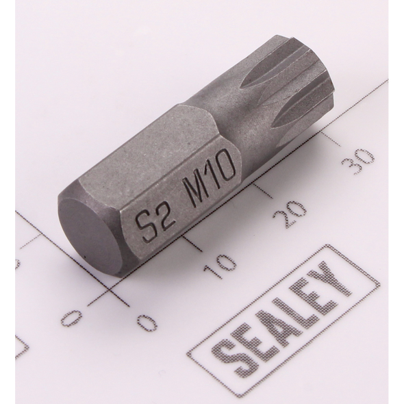 Sealey Spline Bit; M10 x 30mm 'Platinum Series'