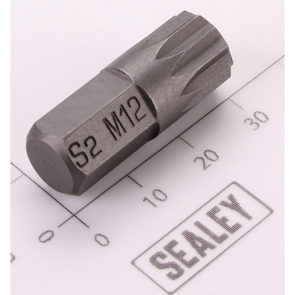 Sealey Spline Bit; M12 x 30mm 'Platinum Series'