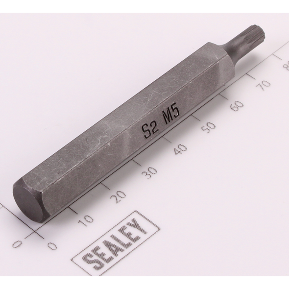 Sealey Spline Bit; M5 x 75mm 'Platinum Series'