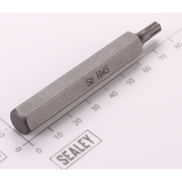 Sealey Ribe Bit; M5 x 75mm 'Platinum Series'