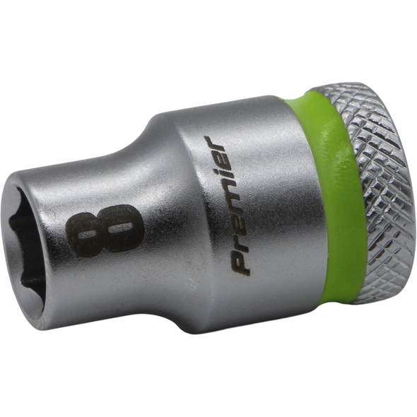 Sealey 3/8"Dr Walldrive Socket 8mm (Green Coded Ring)