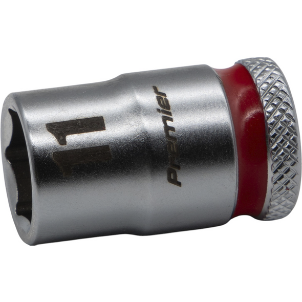 Sealey 3/8"Dr Walldrive Socket 11mm (Red Coded Ring)