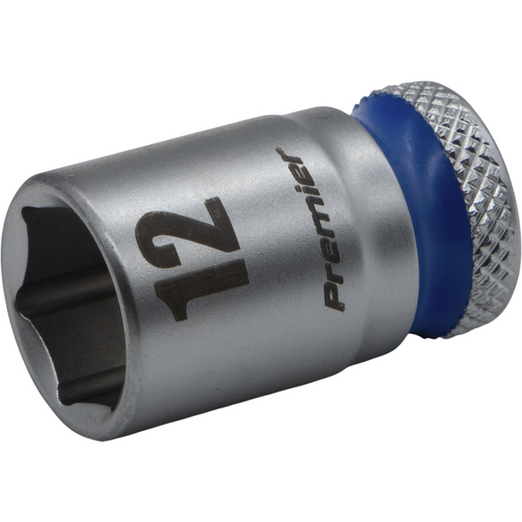 Sealey 3/8"Dr Walldrive Socket 12mm (Blue Coded Ring)