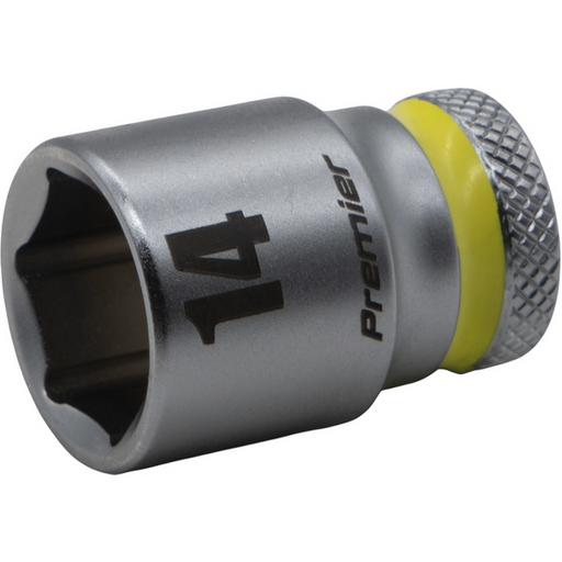 Sealey 3/8"Dr Walldrive Socket 14mm (Yellow Coded Ring)