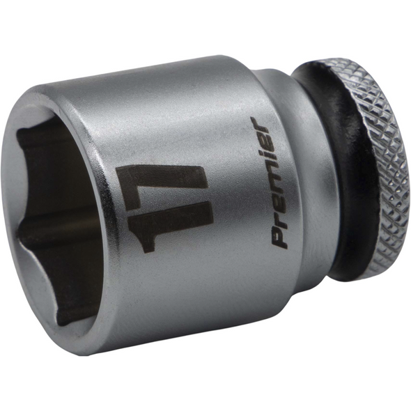Sealey 3/8"Dr Walldrive Socket 17mm (Black Coded Ring)
