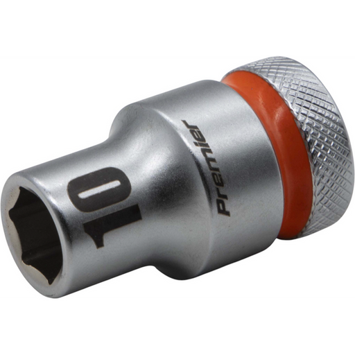 Sealey 1/2"Dr Walldrive Socket 10mm (Orange Coded Ring)