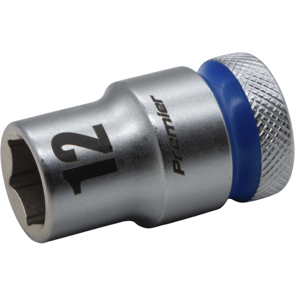 Sealey 1/2"Dr Walldrive Socket 12mm (Blue Coded Ring)