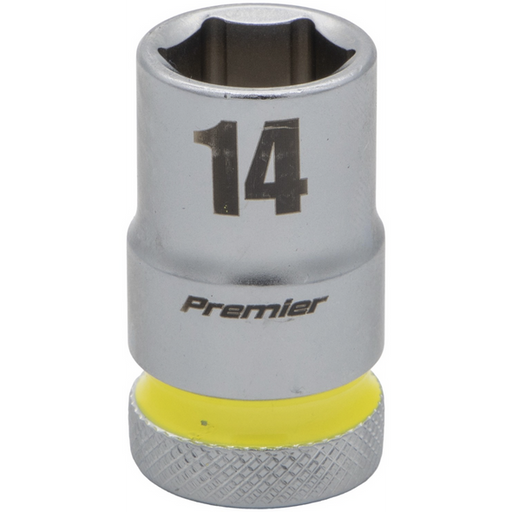 Sealey 1/2"Dr Walldrive Socket 14mm (Yellow Coded Ring)