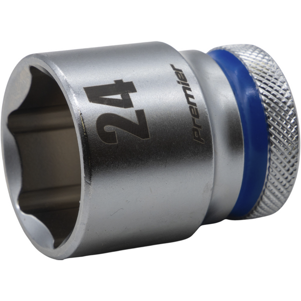 Sealey 1/2"Dr Walldrive Socket 24mm (Blue Coded Ring)