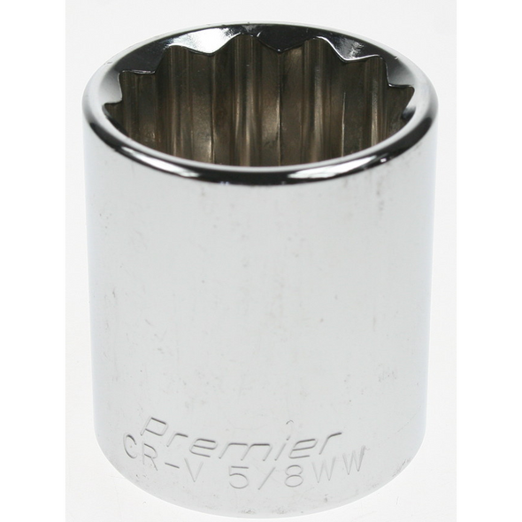 Sealey Socket 1/2"dr (whitworth) 5/8" (12pt)