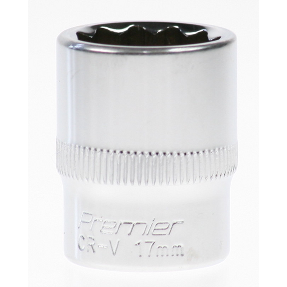 Sealey Socket 3/8"dr 17mm(12pt)