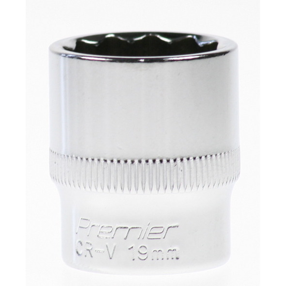 Sealey Socket 3/8"dr 19mm(12pt)