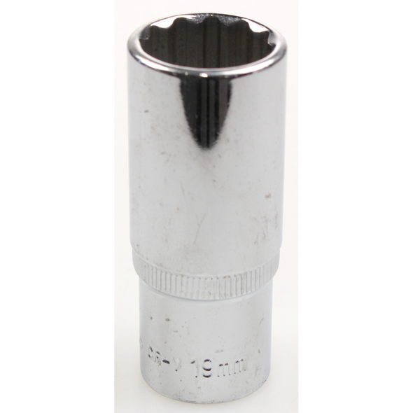 Sealey Socket 3/8"dr 19mm(deep) (12pt)