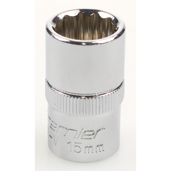 Sealey Socket 1/2"dr 15mm (12pt)
