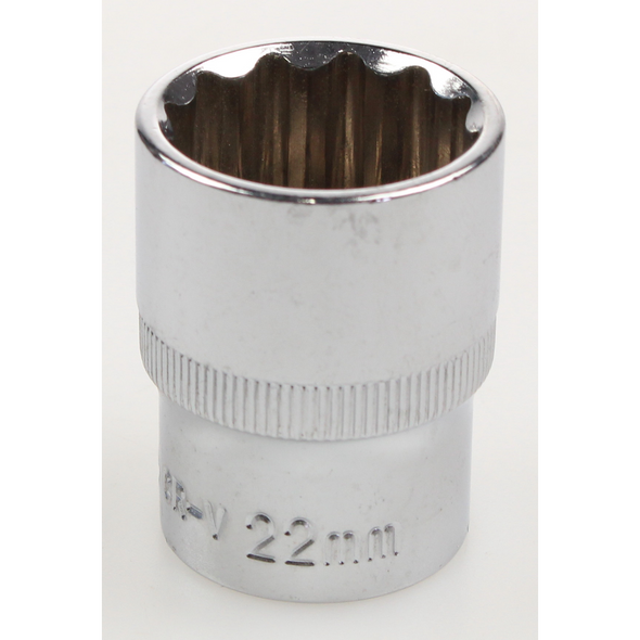 Sealey Socket 1/2"dr 22mm (12pt)