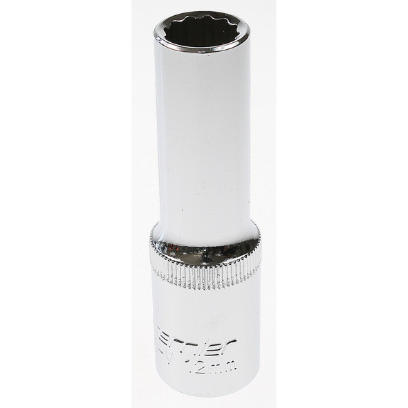Sealey Socket 1/2"sq dr 12mm deep (12pt)
