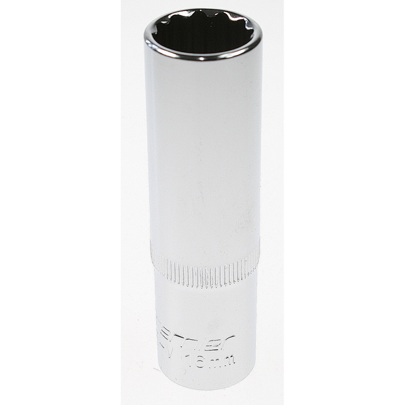 Sealey Socket 1/2"sq dr 16mm deep (12pt)