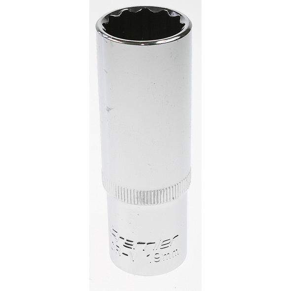 Sealey Socket 1/2"sq dr 19mm deep (12pt)