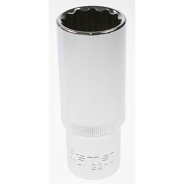 Sealey Socket 1/2"sq dr 22mm deep (12pt)