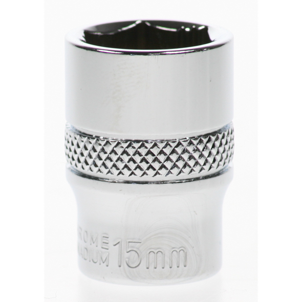 Sealey Socket 3/8"dr 15mm 'total lok-on' (6pt)