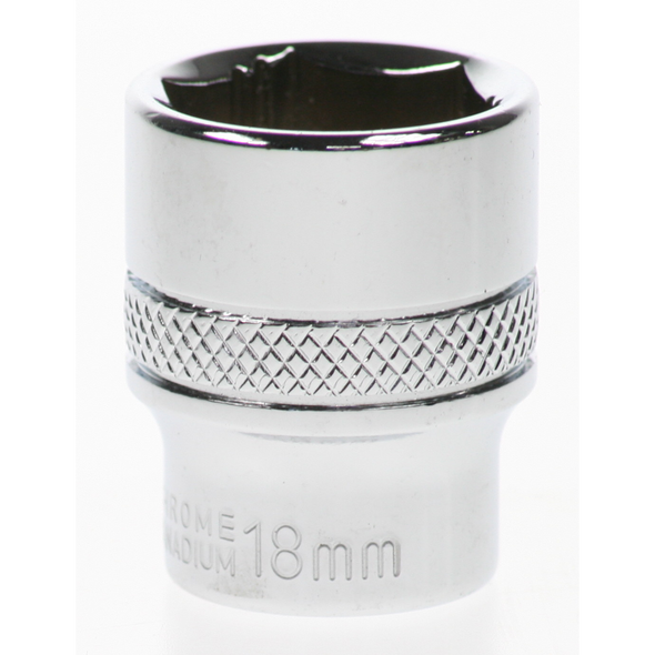 Sealey Socket 3/8"dr 18mm 'total lok-on' (6pt)
