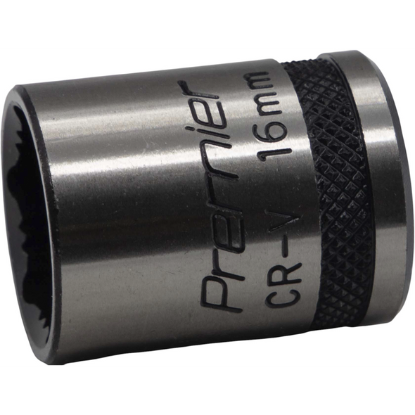 Sealey Socket 3/8"Dr 16mm 'Total Lock-On' (6pt) 'Black Series'