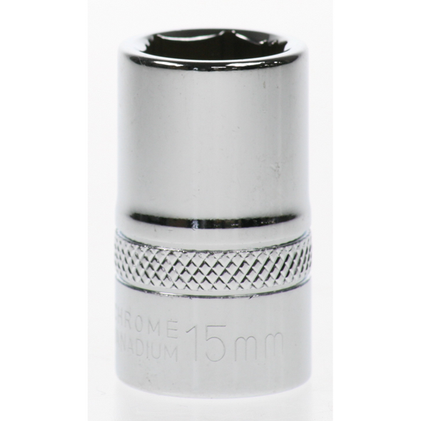 Sealey Socket 1/2"dr 15mm 'total lok-on' (6pt)