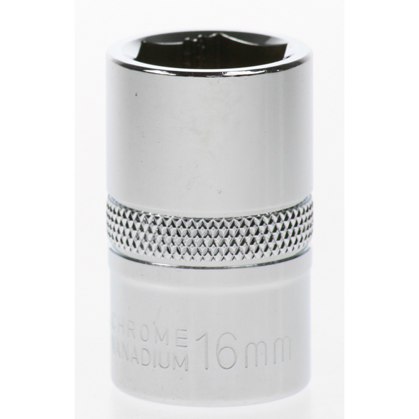 Sealey Socket 1/2"dr 16mm 'total lok-on' (6pt)