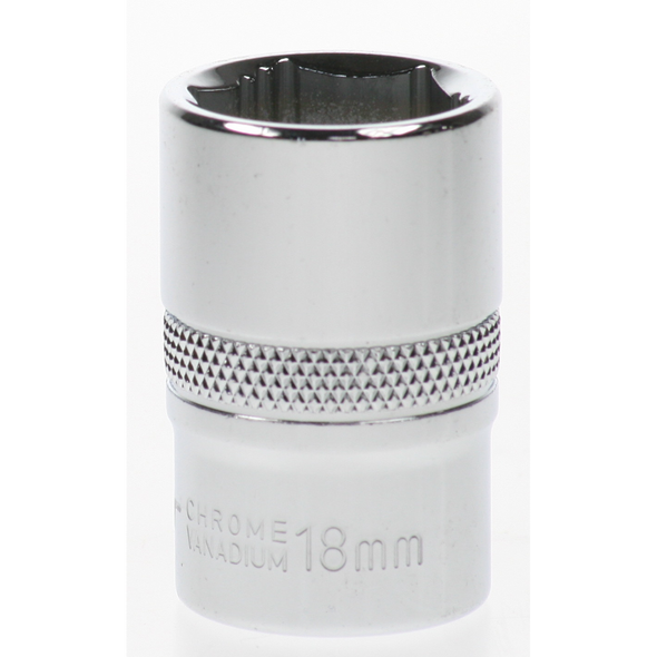 Sealey Socket 1/2"dr 18mm 'total lok-on' (6pt)