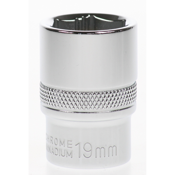 Sealey Socket 1/2"dr 19mm 'total lok-on' (6pt)