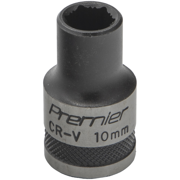 Sealey Socket 1/2"Dr 10mm 'Total Lock-On' (6pt) 'Black Series'