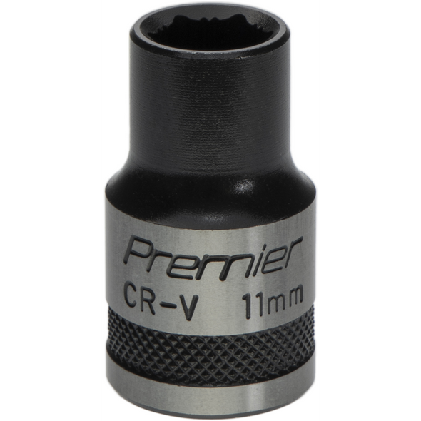 Sealey Socket 1/2"Dr 11mm 'Total Lock-On' (6pt) 'Black Series'