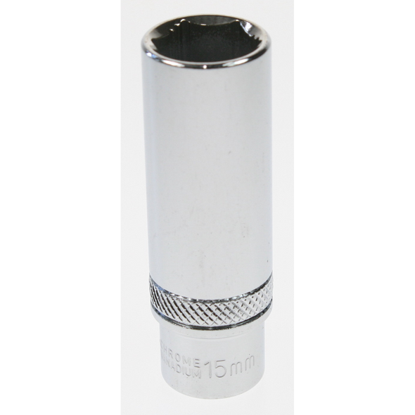 Sealey Socket 3/8"sq dr 15mm deep lock-on 6pt
