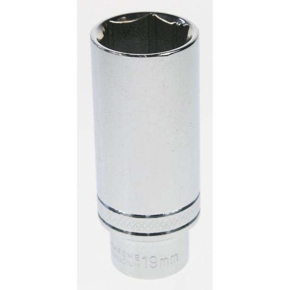 Sealey Socket 3/8"sq dr 19mm deep lock-on 6pt