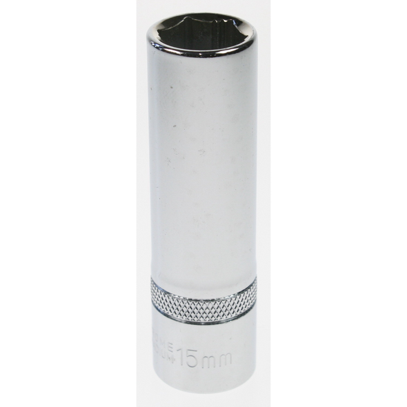 Sealey Socket 1/2"sq dr 15mm deep lock-on 6pt