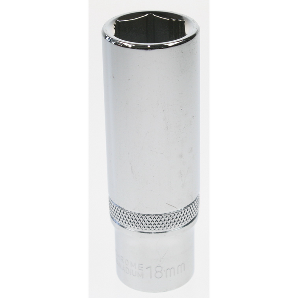Sealey Socket 1/2"sq dr 18mm deep lock-on 6pt