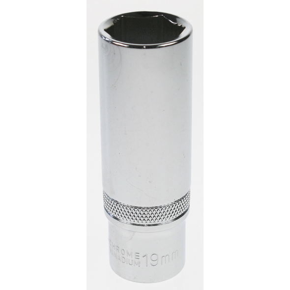 Sealey Socket 1/2"sq dr 19mm deep lock-on 6pt
