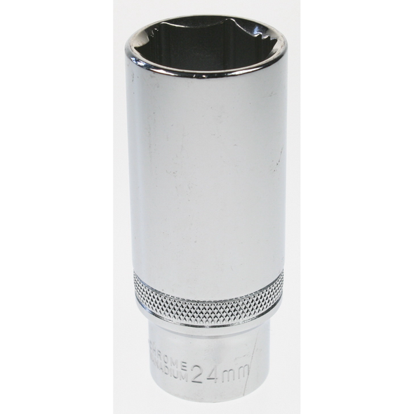 Sealey Socket 1/2"sq dr 24mm deep lock-on 6pt